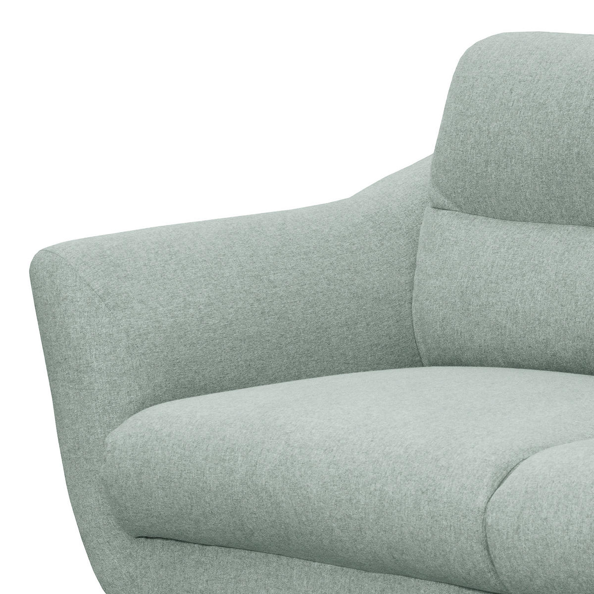 2,5-SITZER Webstoff Hellblau  - Schwarz/Hellblau, Design, Holz/Textil (187/87/88cm) - Livetastic