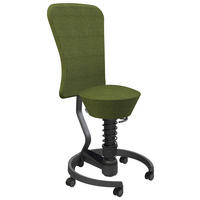BÜROHOCKER   Grün, Schwarz  - Schwarz/Grün, Basics, Kunststoff/Textil (55/105,115/55cm) - Aeris