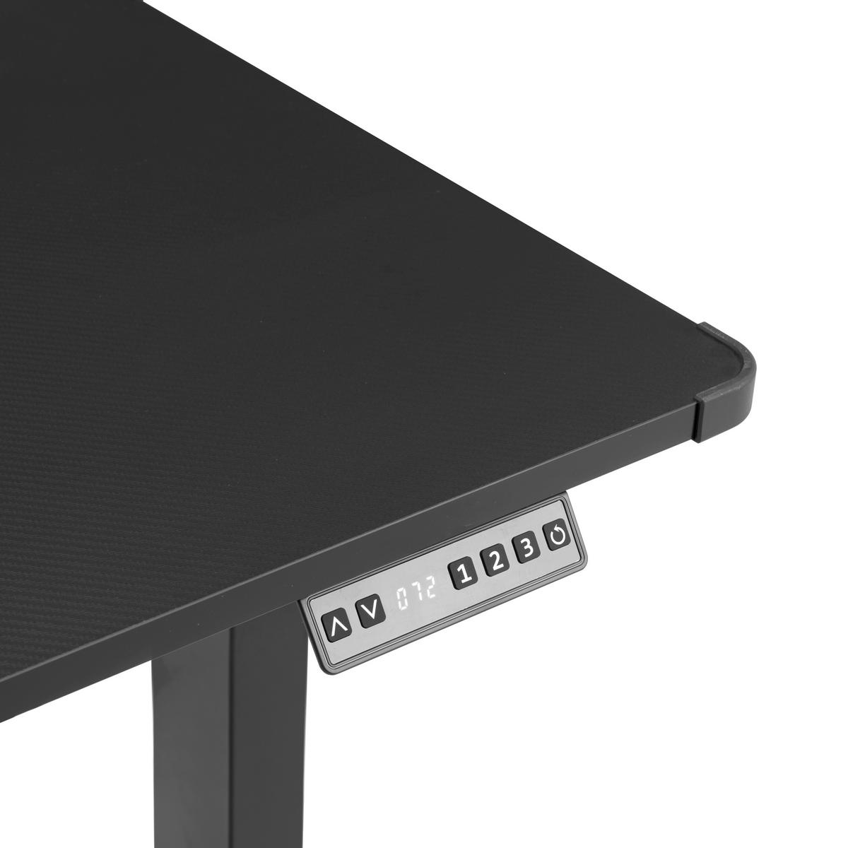 SCHREIBTISCH 140/80/72-110 cm  in Schwarz  - Schwarz, MODERN, Holz/Metall (140/80/72-110cm) - MID.YOU