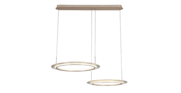 LED-HÄNGELEUCHTE 82/55/150 cm  - Chromfarben/Champagner, Design, Kunststoff/Metall (82/55/150cm) - Dieter Knoll