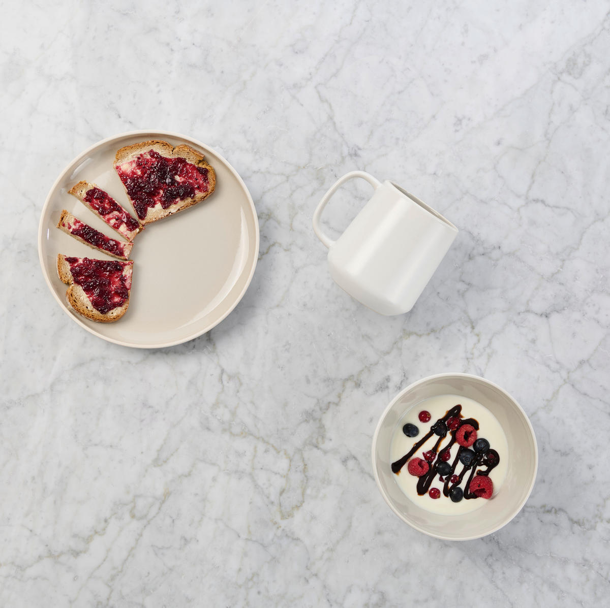 FRUKOSTSERVIS  - sandfärgad, Design, keramik - Best Price