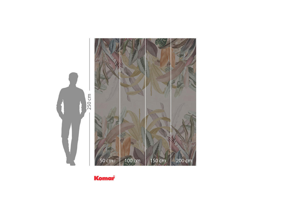 VLIESTAPETE - Rot/Braun, Basics (200/250cm) - Komar