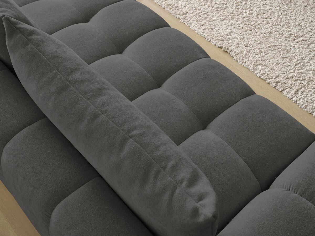 3-SITZER-SOFA EVEREST Struktur Schwarz  - Schwarz, MODERN, Kunststoff/Textil (278/90/115cm)