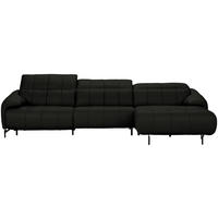 ECKSOFA in Echtleder Dunkelgrau  313/165 cm  - Dunkelgrau/Schwarz, Design, Leder/Metall (313/165cm) - Emilio Belluti
