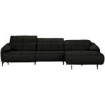 ECKSOFA in Echtleder Dunkelgrau  313/165 cm  - Dunkelgrau/Schwarz, Design, Leder/Metall (313/165cm) - Emilio Belluti