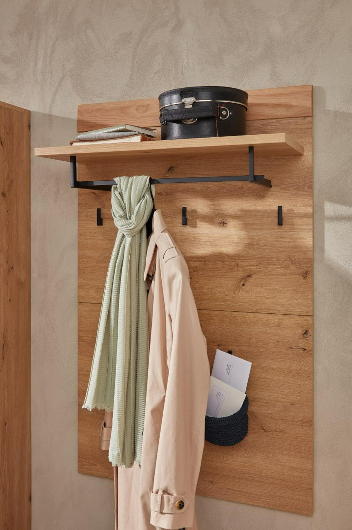 GARDEROBE  in 240/194/39 cm  - Eschefarben, Design, Glas/Holz (240/194/39cm) - Livetastic