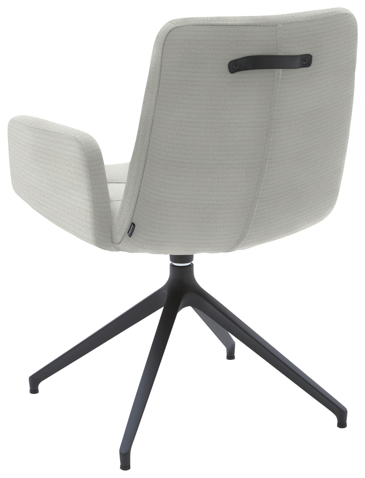 ARMLEHNSTUHL  in Cord  - Hellgrau/Schwarz, Design, Textil/Metall (61/88/66cm) - Dieter Knoll