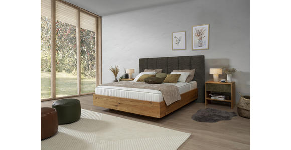 BOXSPRINGBETT 180/200 cm in Dunkelbraun, Wildeiche - Wildeiche/Dunkelbraun, Natur, Holz/Textil (180/200cm) - Valnatura