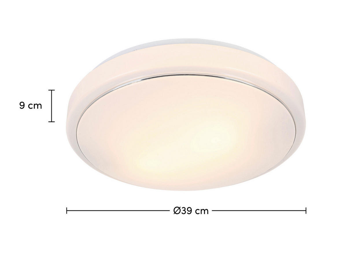 PLAFONJERA  - boja hroma/bela, Osnovno, metal/plastika (39/9cm) - Boxxx