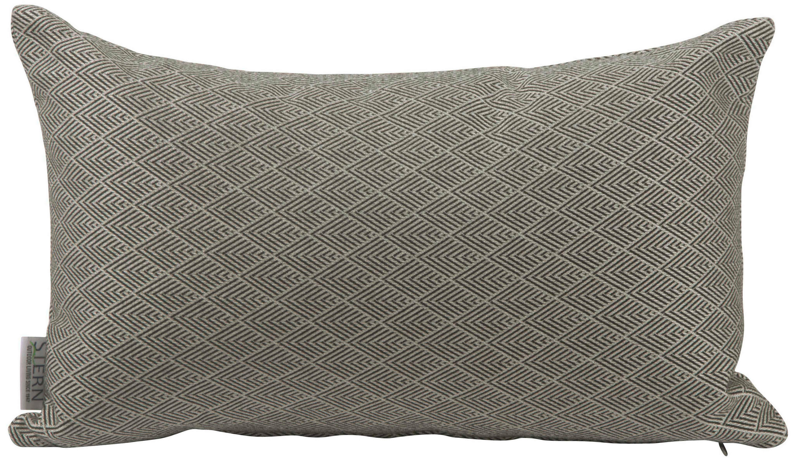 OUTDOOR-KISSEN Raute  - Schwarz, Basics, Textil (35/55cm) - Stern