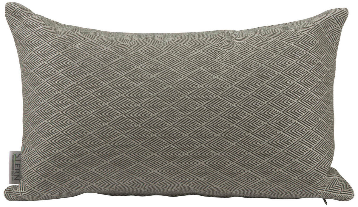 OUTDOOR-KISSEN Raute  - Schwarz, Basics, Textil (35/55cm) - Stern