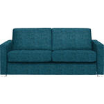 SCHLAFSOFA in Webstoff Petrol  - Chromfarben/Petrol, KONVENTIONELL, Textil/Metall (188/86/97cm) - Novel