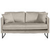 2-SITZER-SOFA in Samt Taupe  - Taupe/Schwarz, Design, Textil/Metall (150/78/84cm) - Carryhome