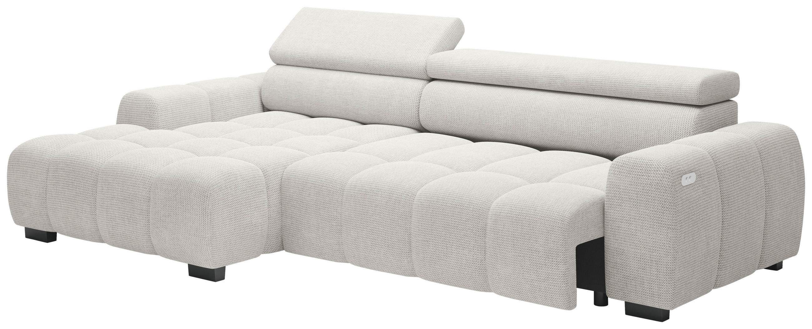 HÖRNSOFFA i vävt tyg greige  - greige/svart, Trend, textil/plast (168/285cm) - Livetastic