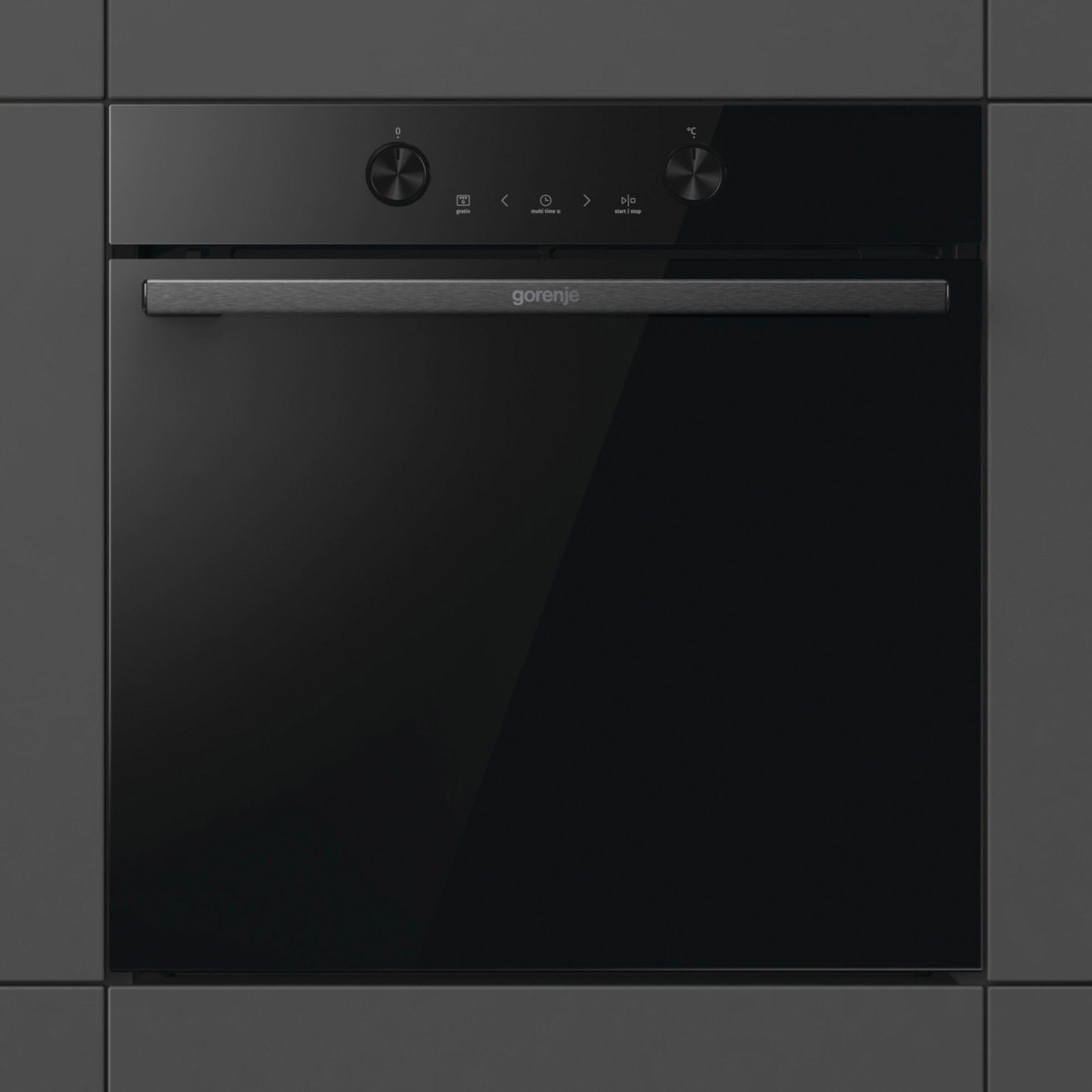 EINBAUBACKOFEN BPS6737E04DBG  - Schwarz, Basics, Glas/Metall (59,5/59,5/56,4cm) - Gorenje