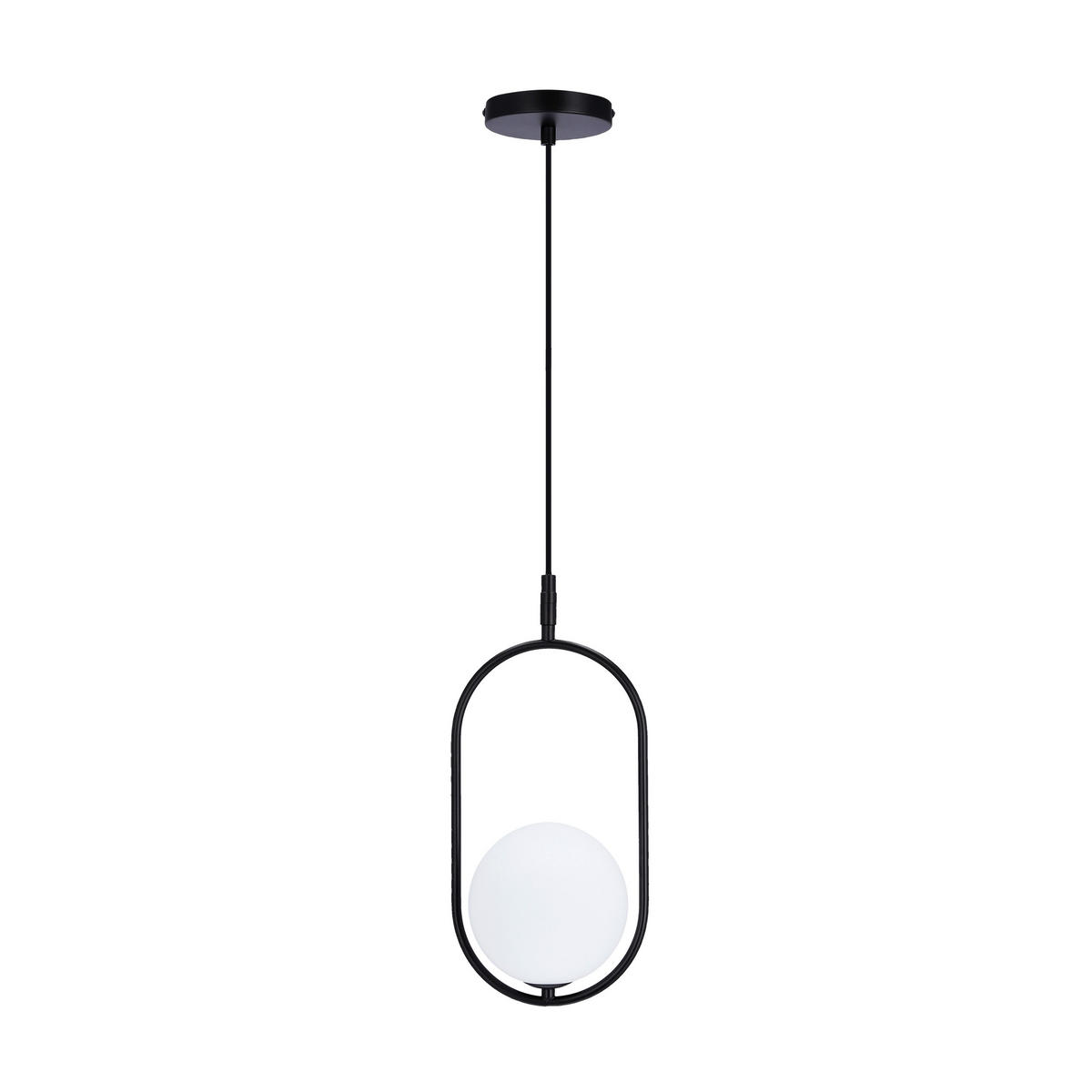 PENDELLAMPA Cordel 18.5/15/120 cm  - vit/svart, Design, metall (18.5/15/120cm)