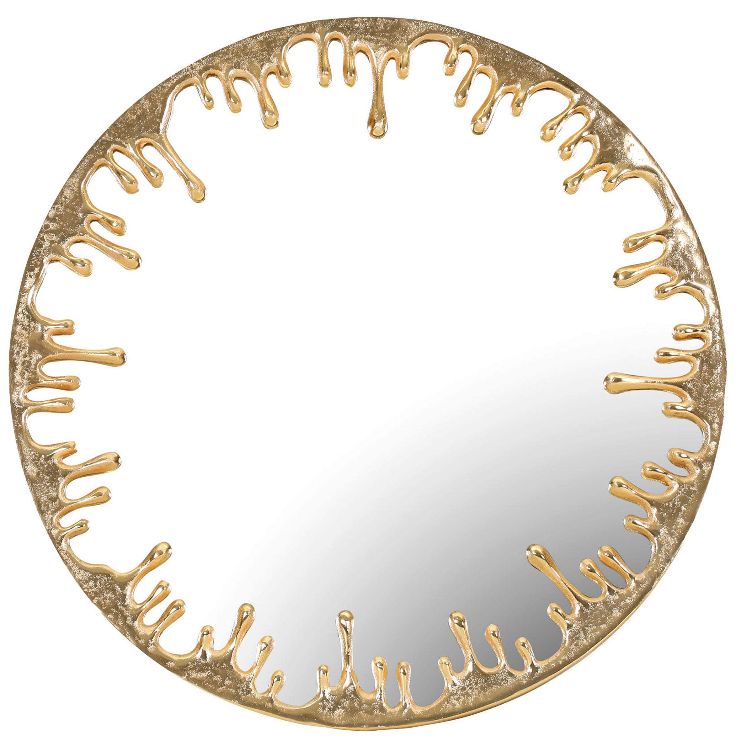 WANDSPIEGEL 70/70/2 cm  - Goldfarben, Modern, Glas/Metall (70/70/2cm) - Ambia Home