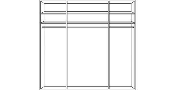 SCHWEBETÜRENSCHRANK  in Grau  - Chromfarben/Grau, KONVENTIONELL, Glas/Holzwerkstoff (280/240/69cm) - Dieter Knoll