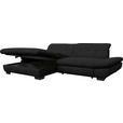 ECKSOFA  in Mikrofaser Anthrazit  198/290 cm  - Anthrazit/Schwarz, Design, Textil/Metall (198/290cm) - Xora