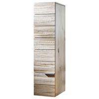 MIDISCHRANK 32/128/35 cm  - Eichefarben/Silberfarben, Natur, Glas/Holz (32/128/35cm) - Voglauer