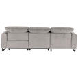 ECKSOFA in Cord Grau  - Schwarz/Grau, KONVENTIONELL, Textil/Metall (180/266cm) - Hom`in