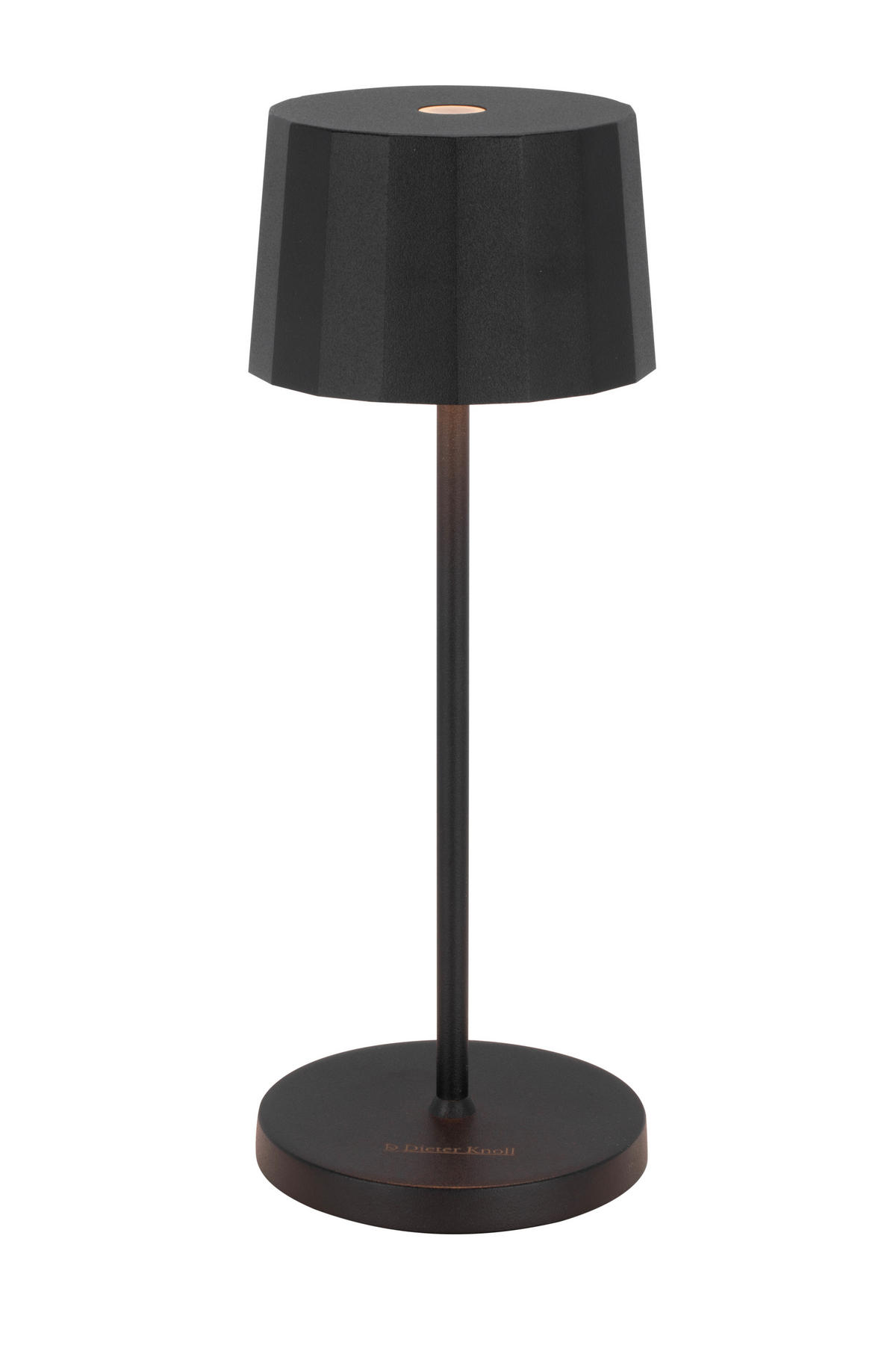 AKKU-TISCHLEUCHTE 7,5/20 cm  - Schwarz, Design, Kunststoff/Metall (7,5/20cm) - Dieter Knoll