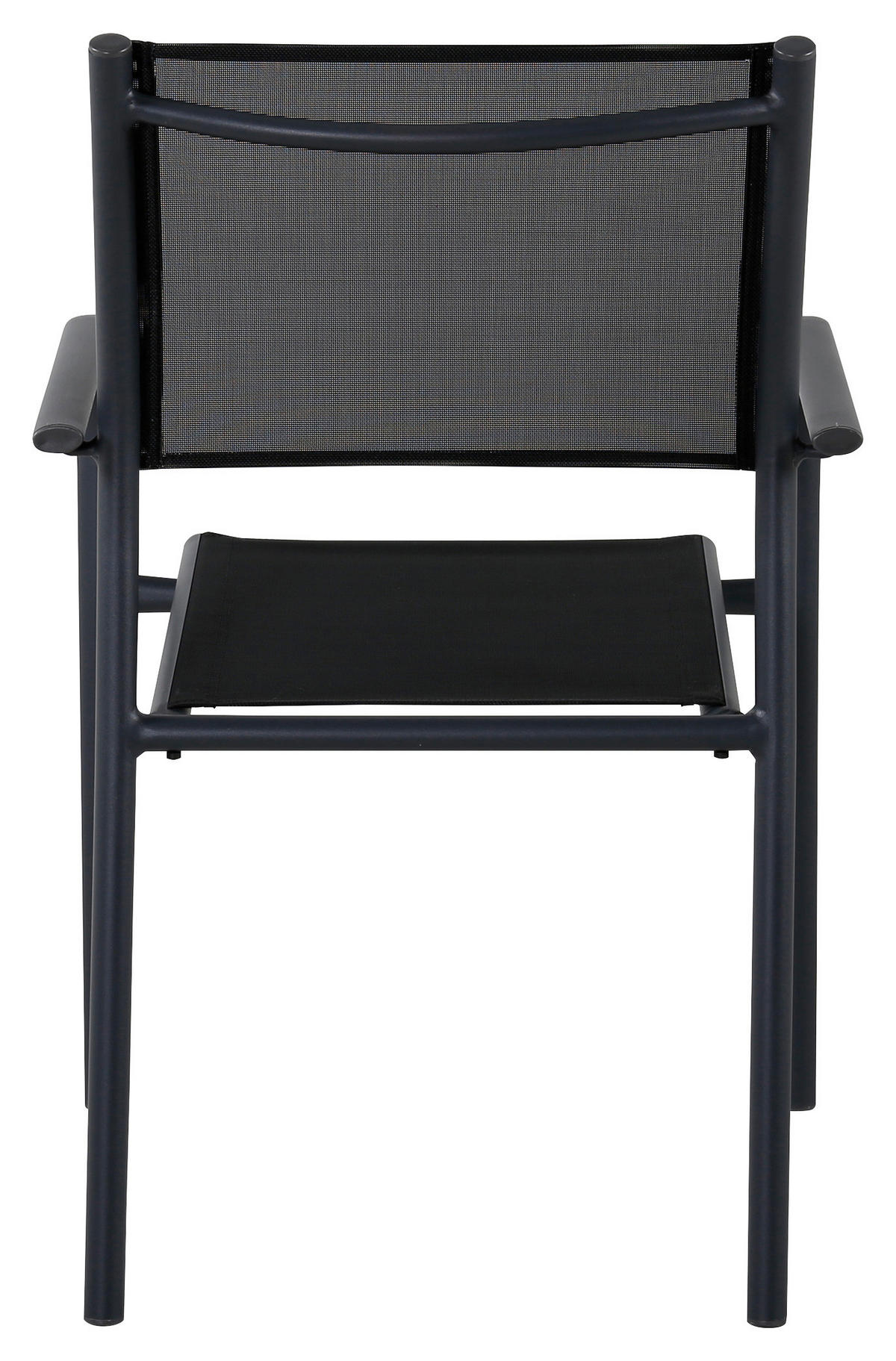 STAPELSESSEL Aluminium Schwarz  - Schwarz, KONVENTIONELL, Metall (56/90/55cm) - Gardenson