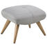 HOCKER in Textil Hellgrau - Eschefarben/Hellgrau, Design, Holz/Textil (48/43/57cm) - Carryhome HOCKER in Textil Hellgrau - Eschefarben/Hellgrau, Design, Holz/Textil (48/43/57cm) - Carryhome