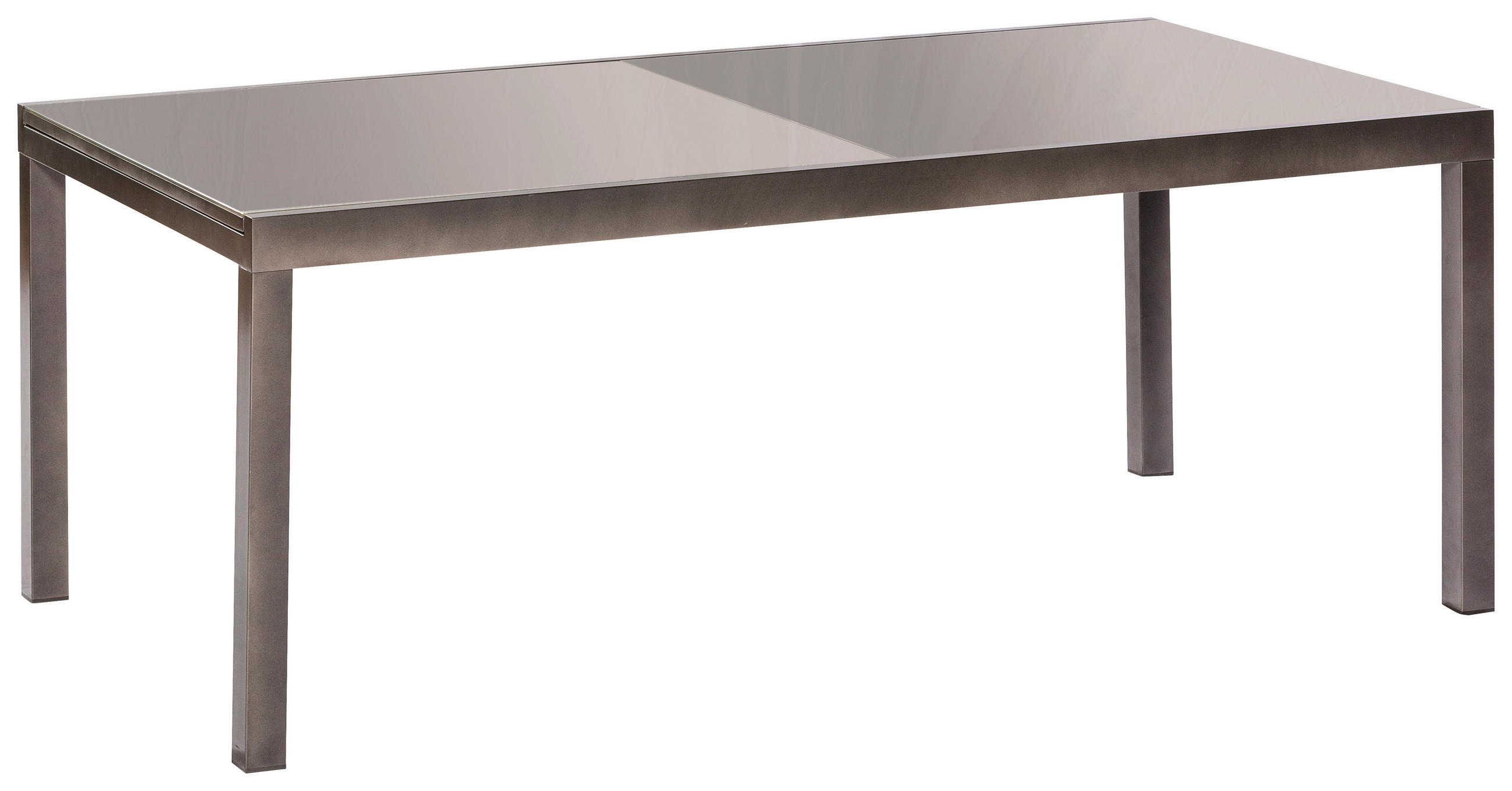 GARTENTISCH Metall, Glas rechteckig  - Graphitfarben/Grau, KONVENTIONELL, Glas/Metall (220-340/75/110cm) - Gardenson