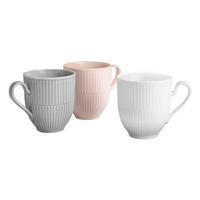 KAFFEEBECHERSET Amina 3-teilig  - Hellrosa/Weiß, KONVENTIONELL, Keramik (0,820kg) - Seltmann Weiden