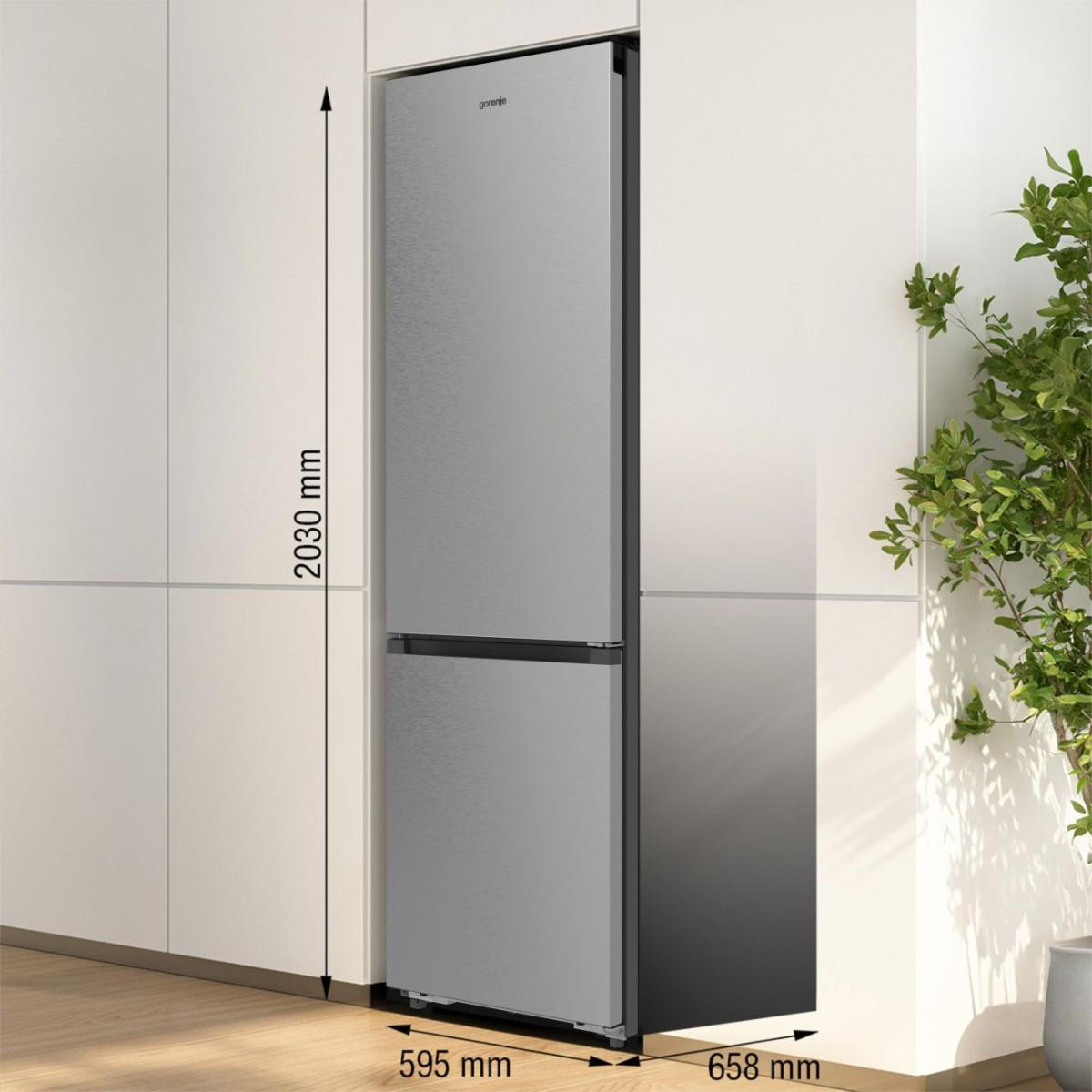 Thumbnail - Gorenje Kühl-Gefrier-Kombination, Edelstahl, 3 Schublade(n),2 Schublade(n) Schubladen, C, 59.5x203x65.8 cm, Abtauautomat...