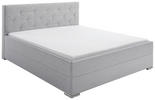 POLSTERBETT 180/200 cm  in Hellgrau  - Chromfarben/Hellgrau, KONVENTIONELL, Textil/Metall (180/200cm) - Livetastic