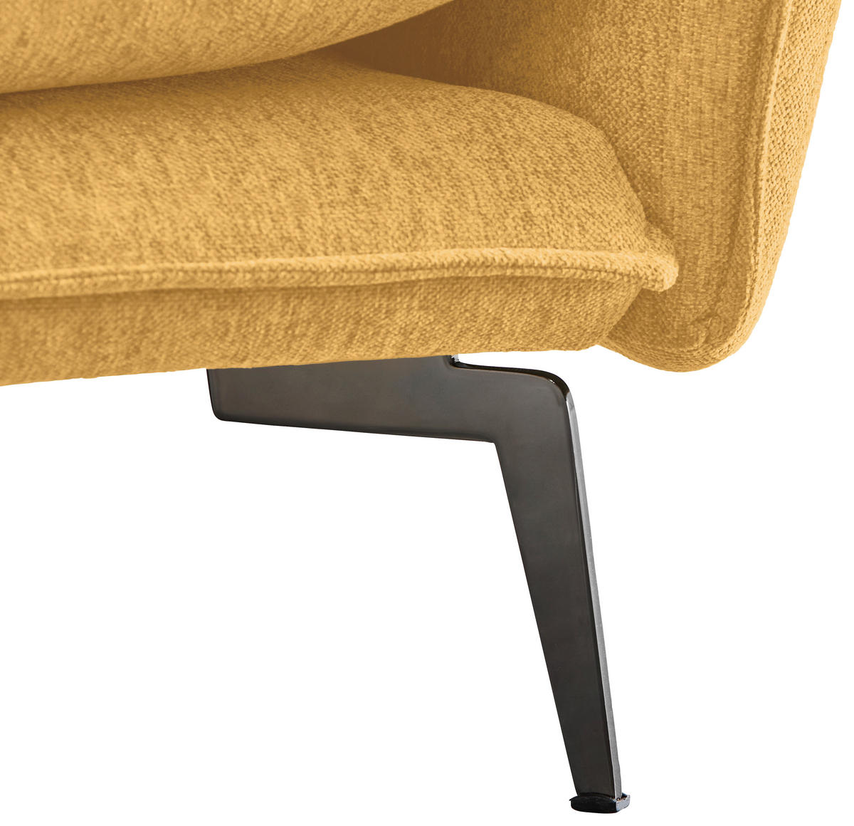 SESSEL in Webstoff Senfgelb  - Senfgelb/Schwarz, Design, Textil/Metall (96/84/100cm) - Livetastic