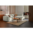 ECKSOFA in Struktur Creme  284/205 cm  - Creme/Schwarz, Design, Kunststoff/Textil (284/205cm) - Xora
