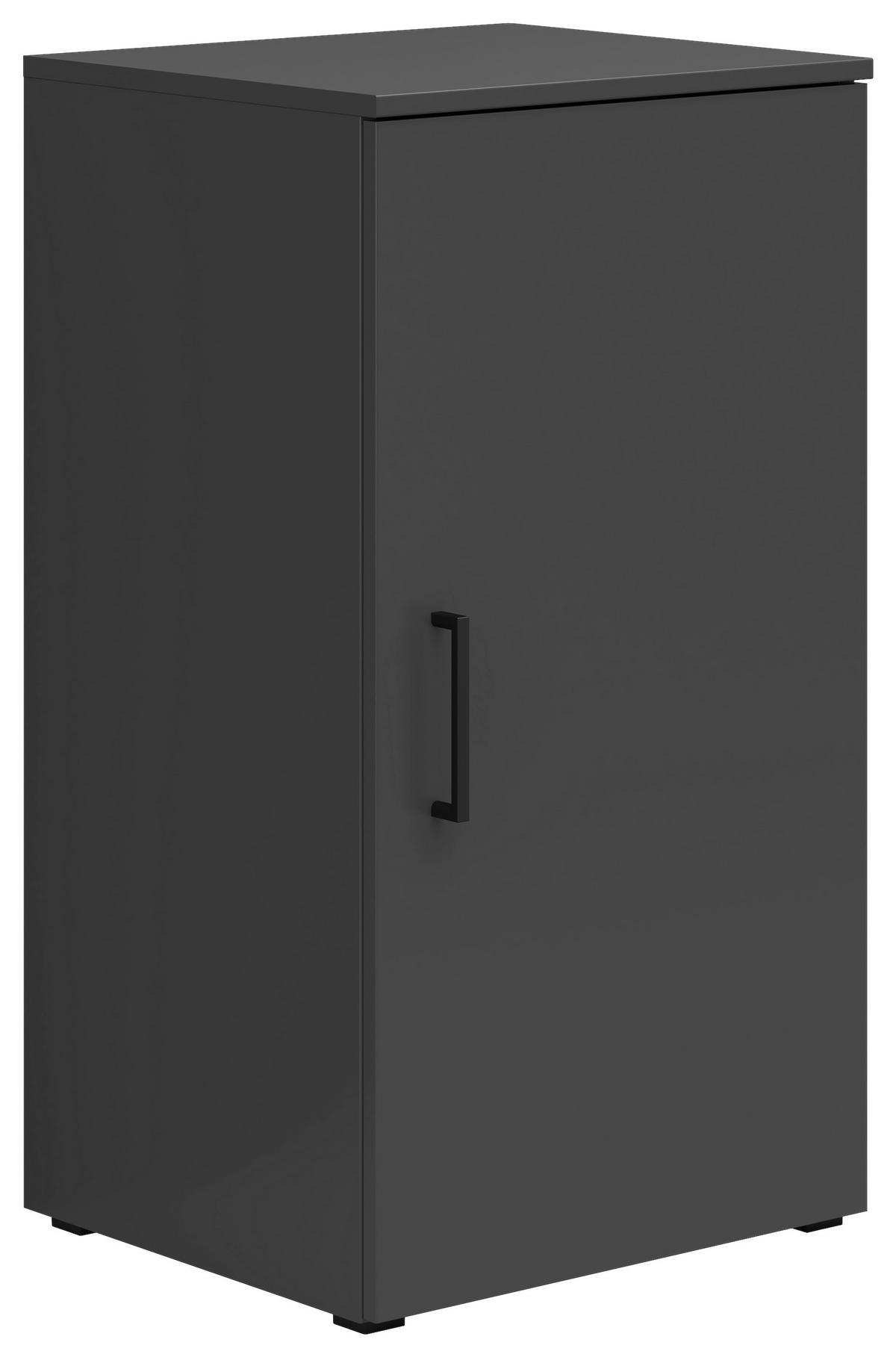 KOMODA, grafitová, 45/83/40 cm - čierna/grafitová, Modern, kompozitné drevo/plast (45/83/40cm) - Carryhome
