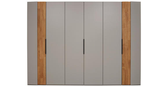 DREHTÜRENSCHRANK 301,9/223,3/62 cm 6-türig Grau, Wildeiche - Wildeiche/Schwarz, Design, Holz/Holzwerkstoff (301,9/223,3/62cm) - Dieter Knoll