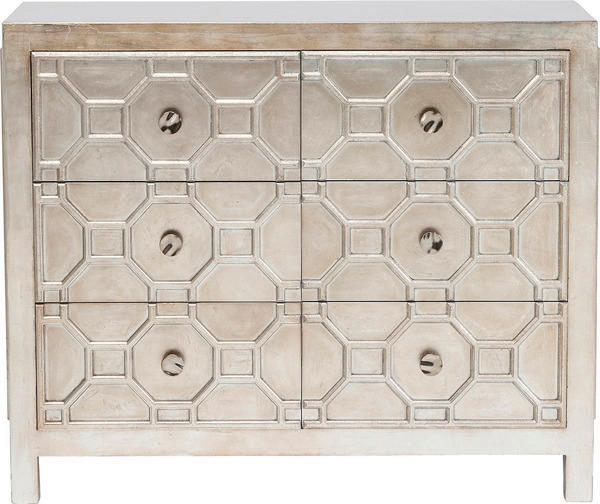KOMMODE  in 108/88/38 cm  - Silberfarben, Trend, Holzwerkstoff/Metall (108/88/38cm) - Kare-Design