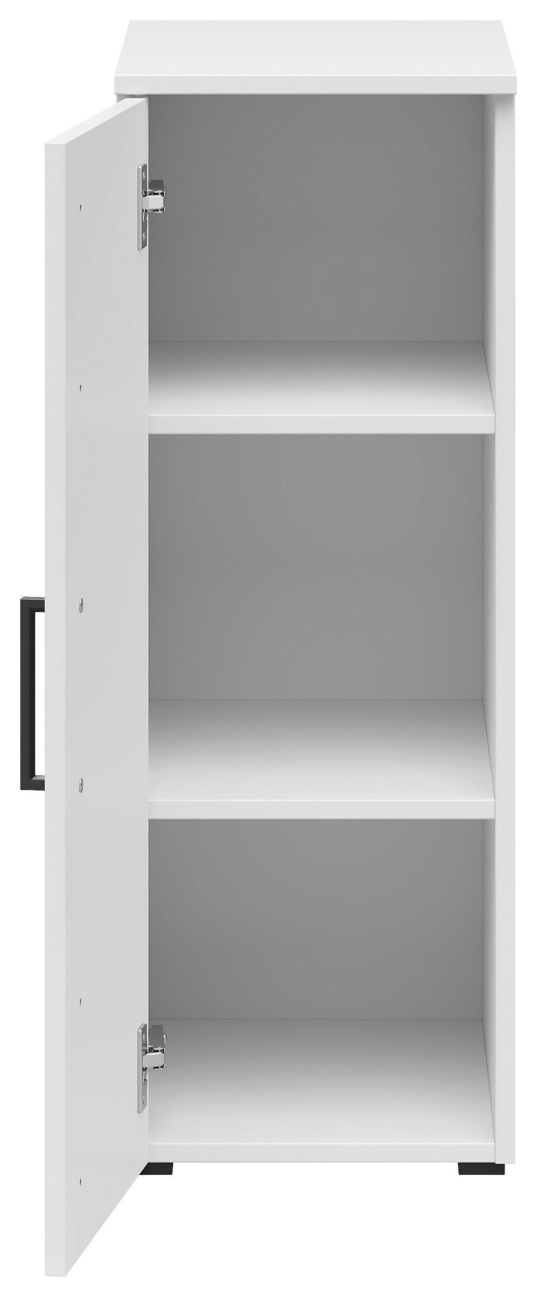 VÍCEÚČELOVÁ SKŘÍŇ, bílá, 30/83/40 cm - bílá/černá, Moderní, kompozitní dřevo/plast (30/83/40cm) - Carryhome