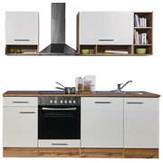 KÜCHENBLOCK - Eichefarben/Weiß, KONVENTIONELL, Holzwerkstoff (220/205/60cm) - Xora