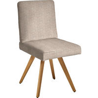 STUHL  in Flachgewebe Holz, Textil  - Eichefarben/Orange, Design, Holz/Textil (46/94/58cm) - Dieter Knoll