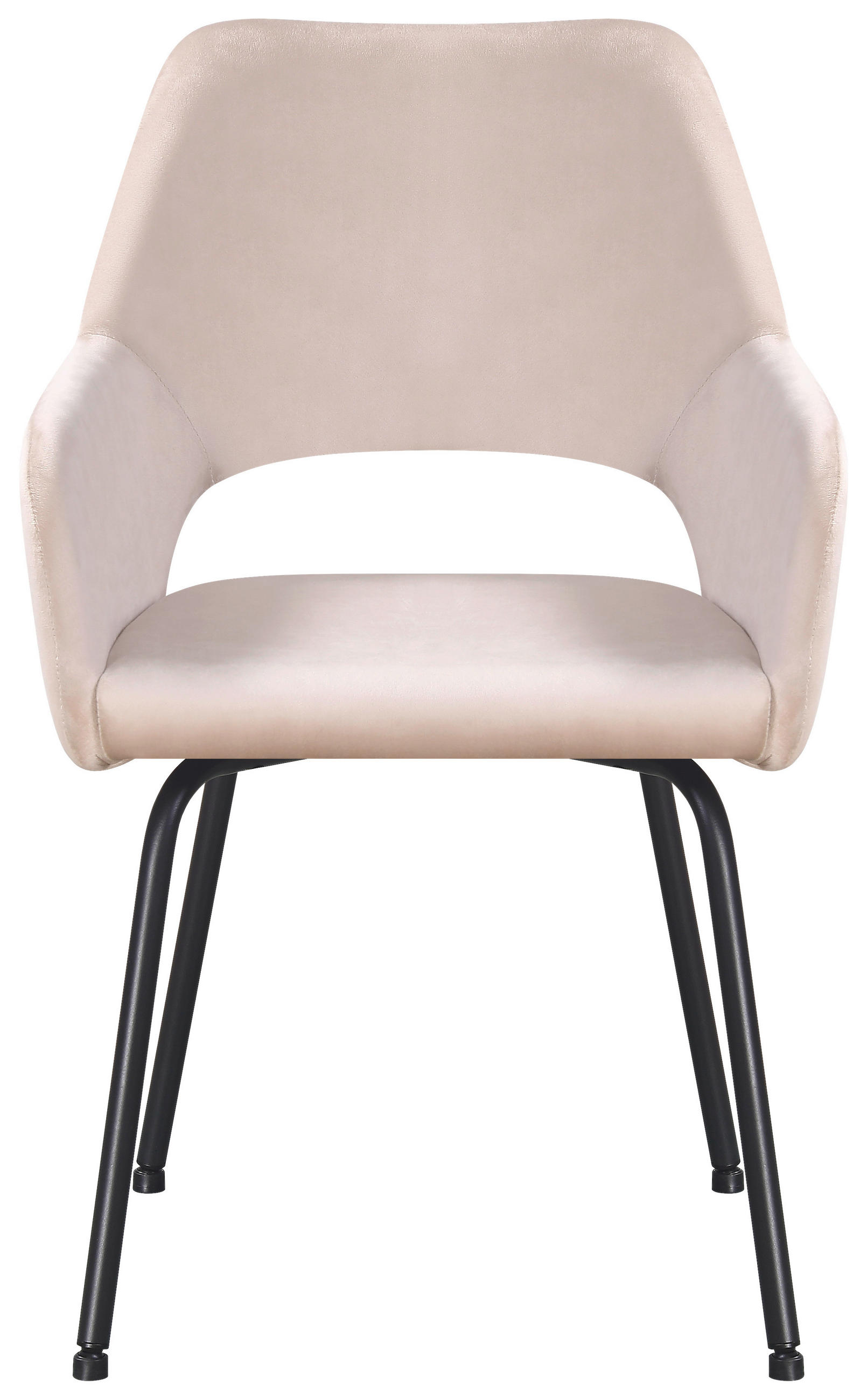 Armlehnstuhl Jonny järn manchester  - beige/svart, Klassisk, metall/textil (58/86/59cm)