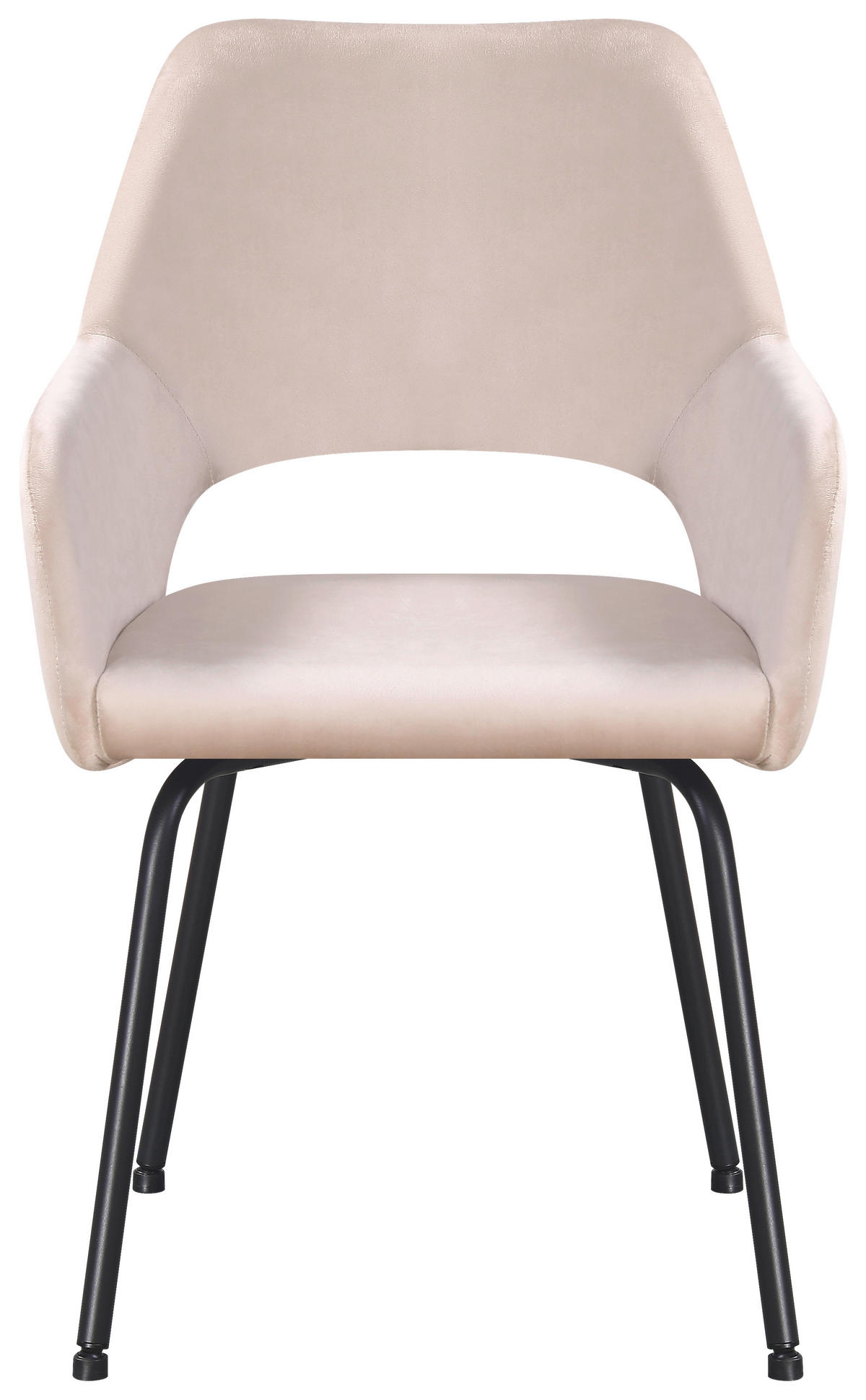 Armlehnstuhl Jonny järn manchester  - beige/svart, Klassisk, metall/textil (58/86/59cm)