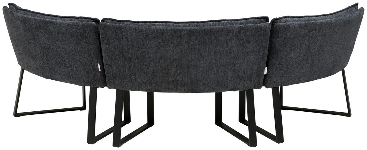 KLUPA  siva  metal, tekstil      - siva/crna, Moderno, metal/tekstil (108/82/60cm) - Livetastic