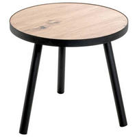 BEISTELLTISCH in Metall, Holzwerkstoff 40/40/36 cm  - Eichefarben/Schwarz, Design, Holzwerkstoff/Metall (40/40/36cm)
