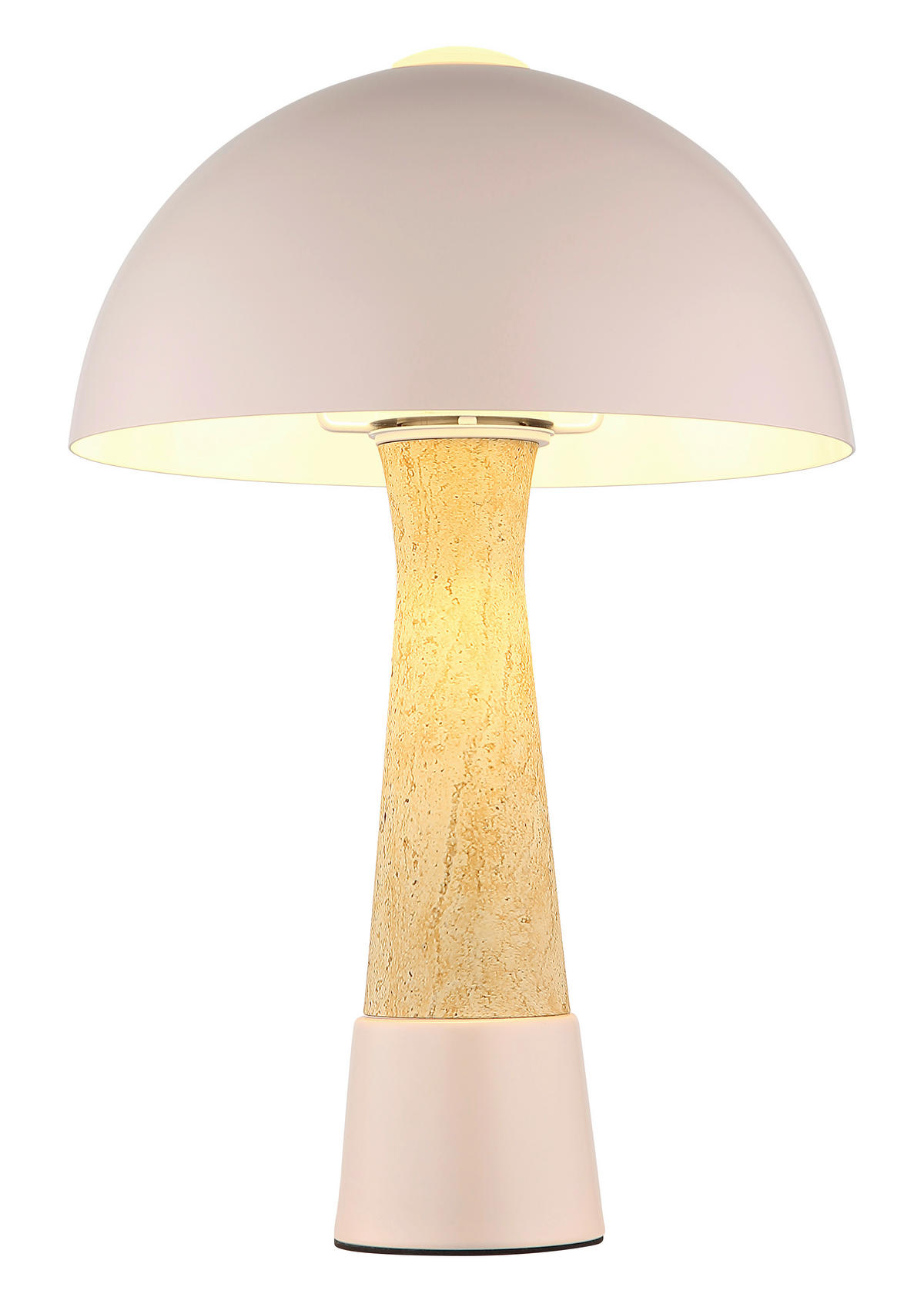 TISCHLEUCHTE 25/36,5 cm   - Champagner/Beige, Design, Kunststoff/Metall (25/36,5cm) - Globo