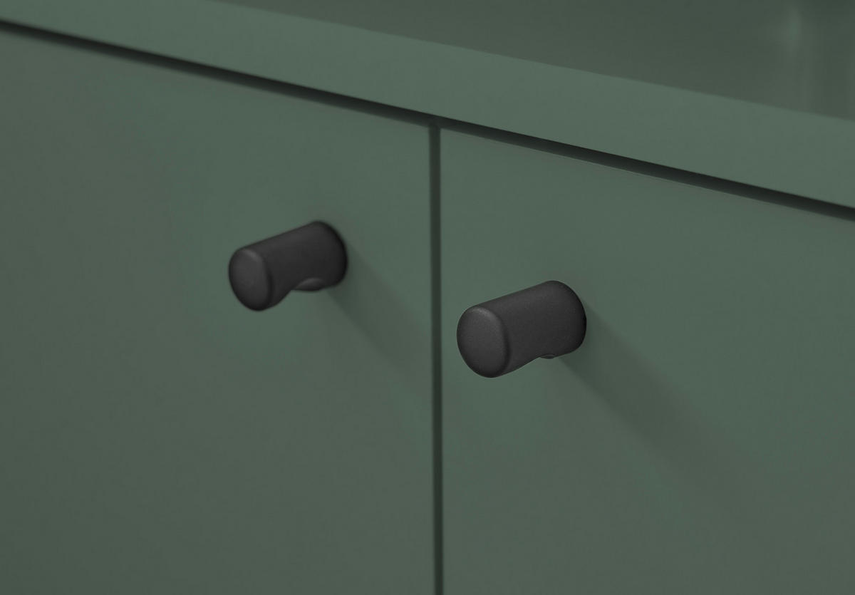 WASCHBECKENUNTERSCHRANK 60/60/35 cm  - Schwarz/Olivgrün, MODERN, Holzwerkstoff/Kunststoff (60/60/35cm) - MID.YOU