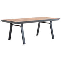 STOL VRTNI  antracit, boje tikovine  drvo, metal      - boje tikovine/antracit, Design, drvo/metal (200/100/75cm) - Amatio