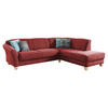 ECKSOFA Rot Flachgewebe  - Rot/Naturfarben, KONVENTIONELL, Holz/Textil (257/212cm) - Sit & More