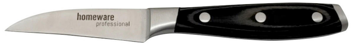 GEMÜSEMESSER 19 cm  - Edelstahlfarben/Dunkelbraun, KONVENTIONELL, Holzwerkstoff/Metall (19cm) - Homeware Profession.