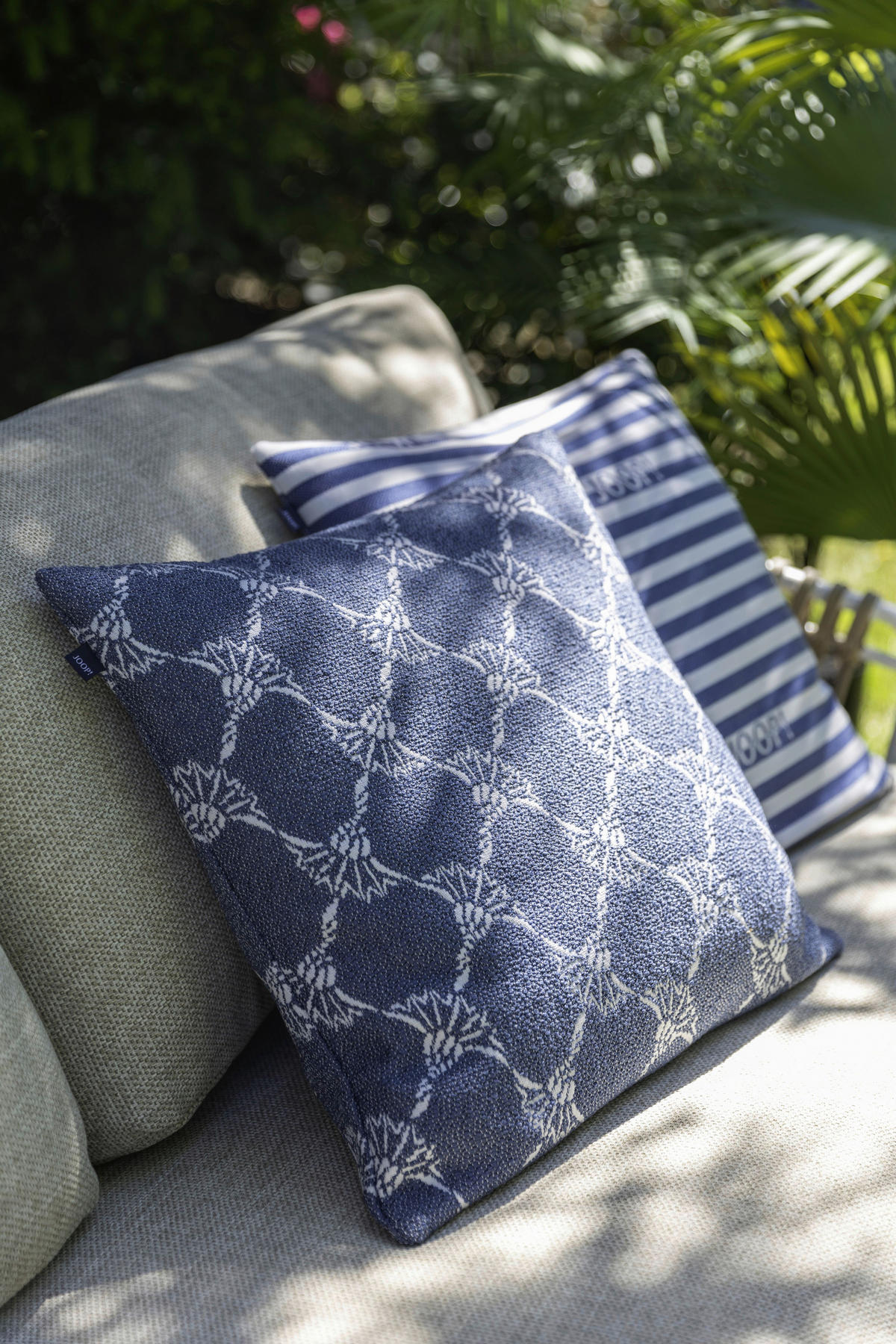 OUTDOOR-KISSEN  - Blau, Design, Textil (50/50cm) - Joop!